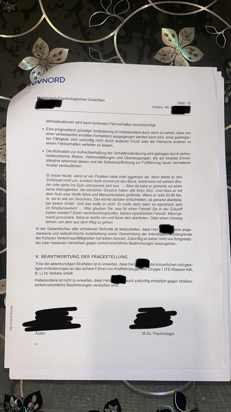 MPU Bestanden Beleg von Anna L.